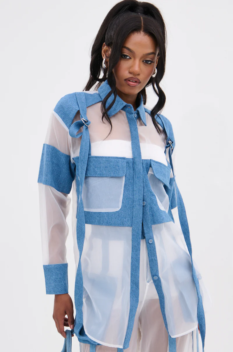 CELINE BUTTON DOWN TOP