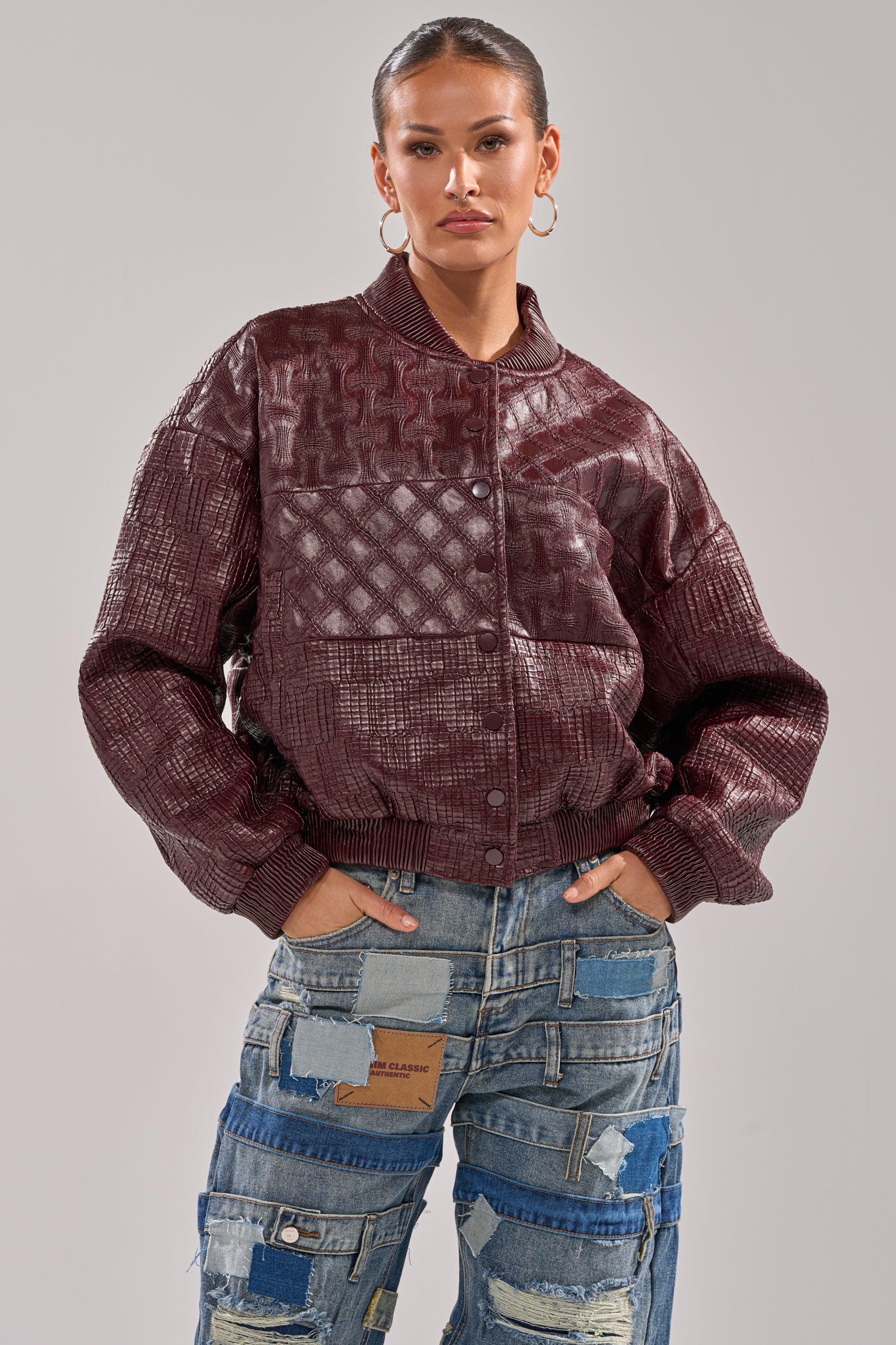CHARLI PATCHWORK BOMBER - Image 11
