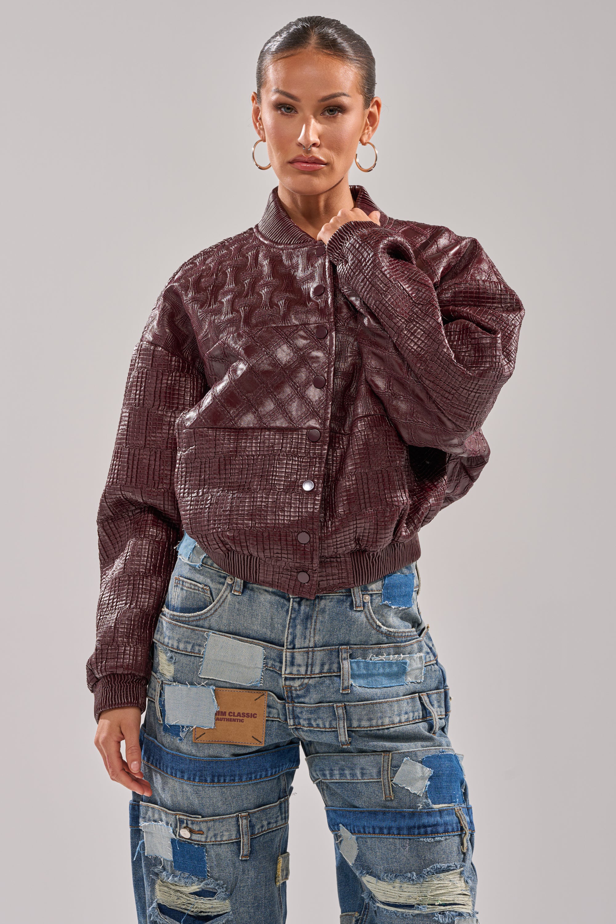 CHARLI PATCHWORK BOMBER - Image 6