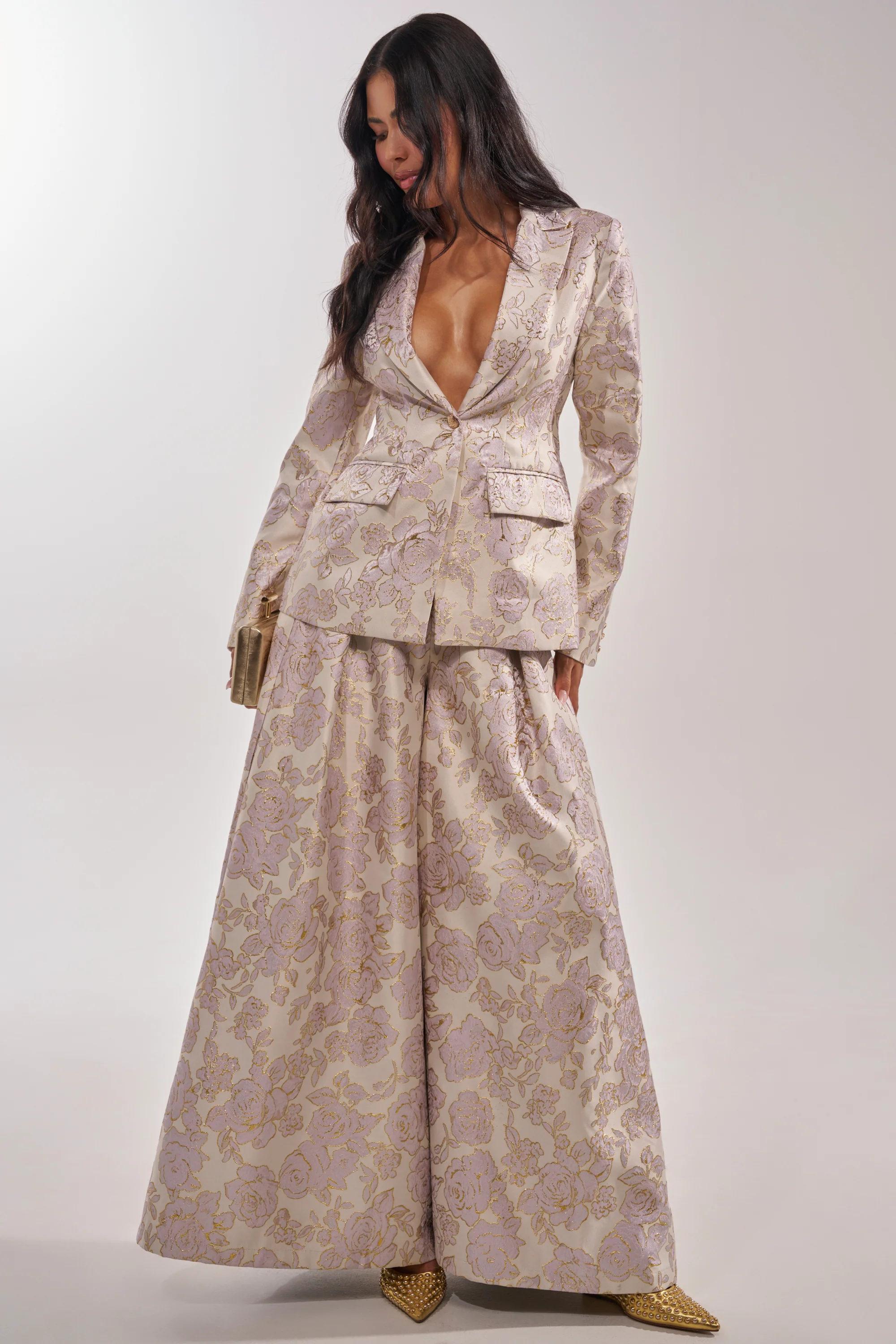 CHERI BROCADE WIDE LEG PANT - Image 3