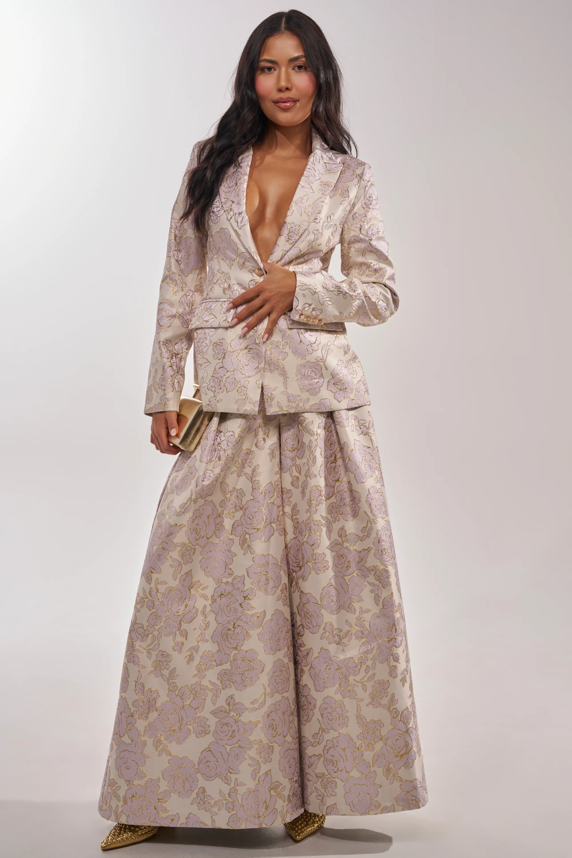 CHERI BROCADE WIDE LEG PANT - Image 9