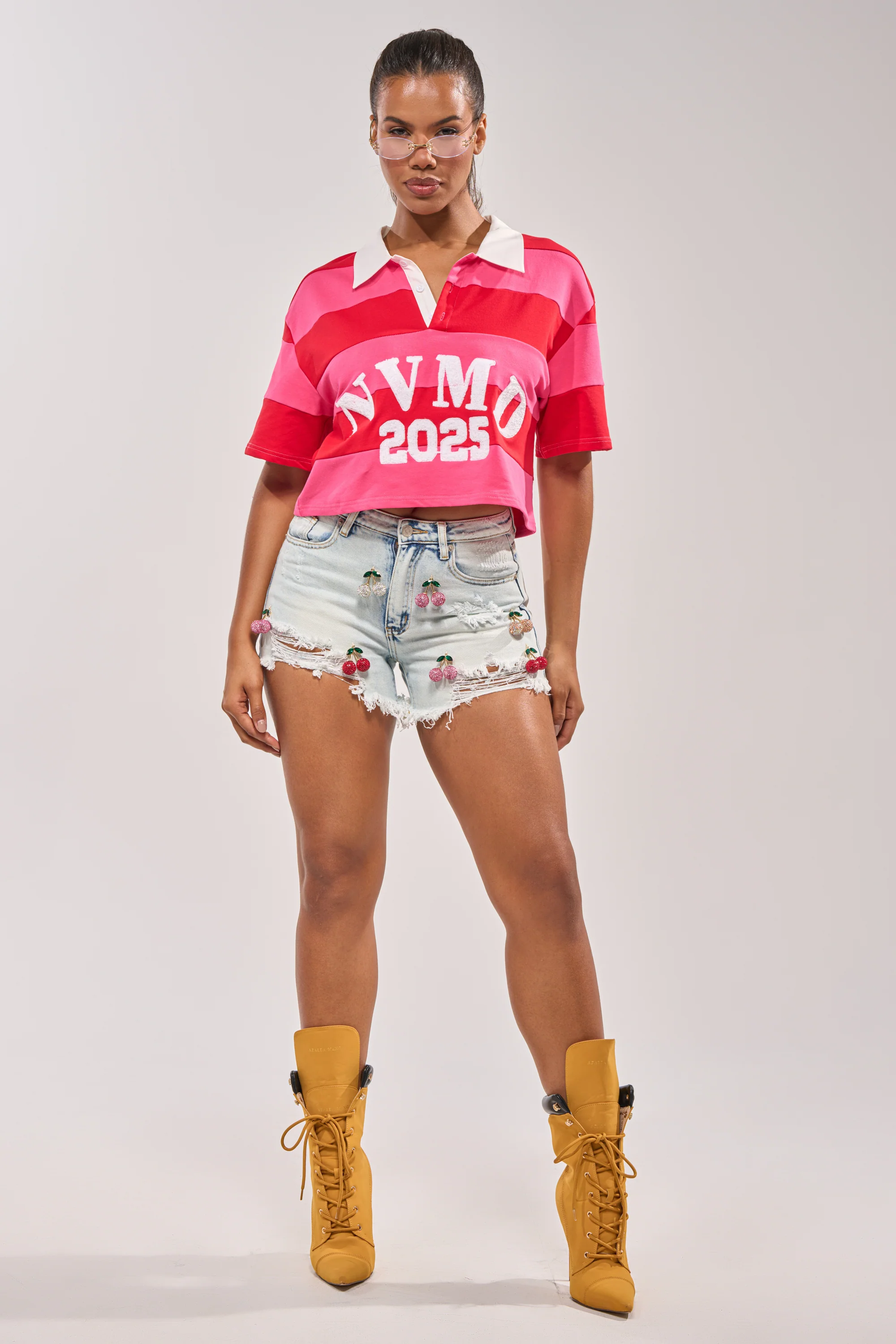 CHERRY DENIM SHORT - Image 6