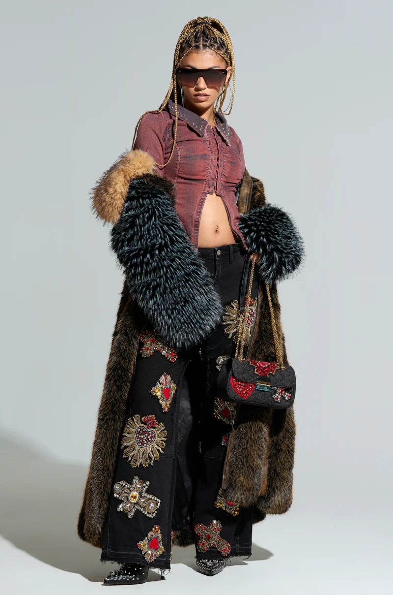 CHIARA PANELED FUR COAT - Image 3