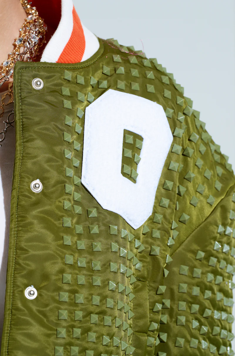CHILL PILL STUDDED BOMBER - Image 9