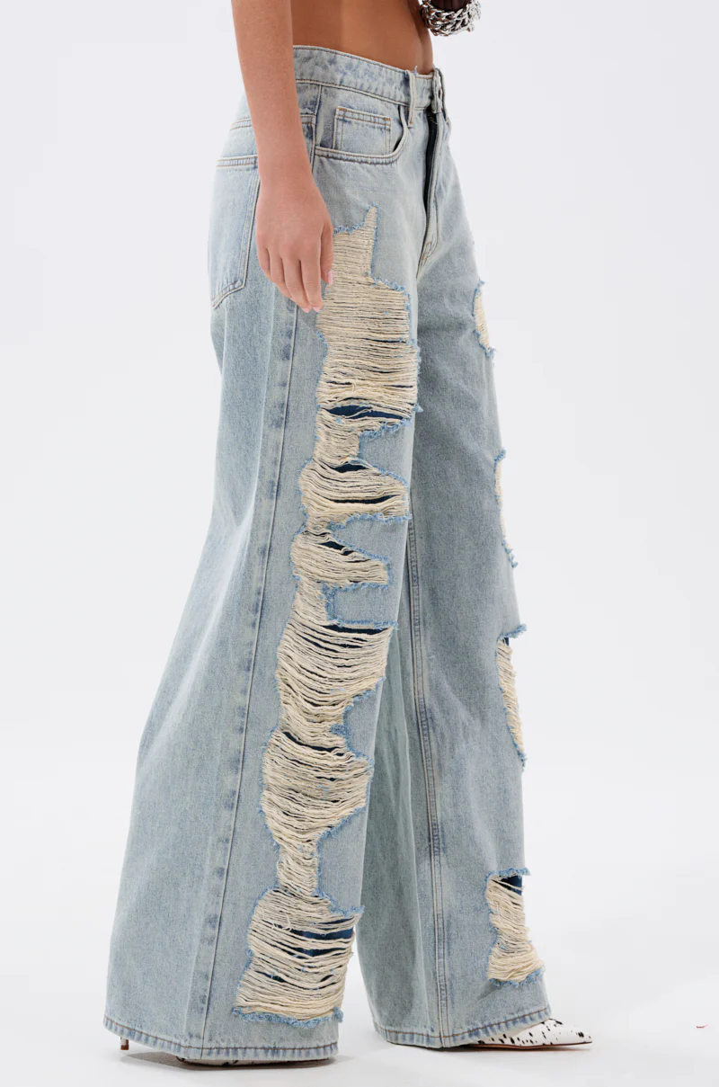 CHILL WITH ME DISTRESSED DENIM - Image 3