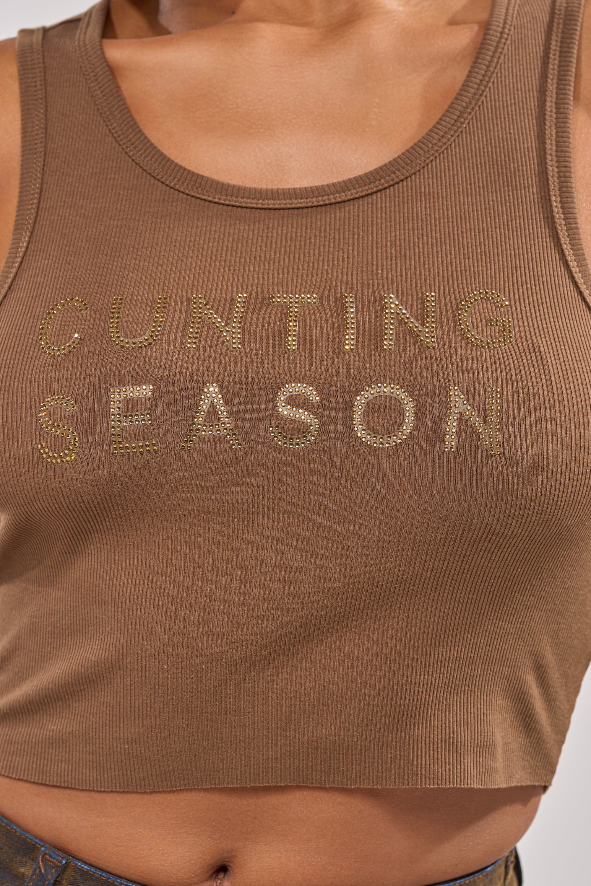 CNTING SZN RHINESTONE RIBBED TANK - Image 9