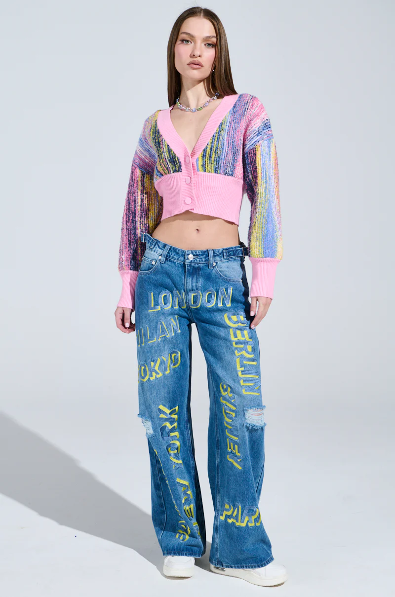 COLOR POP CROPPED CARDIGAN - Image 5