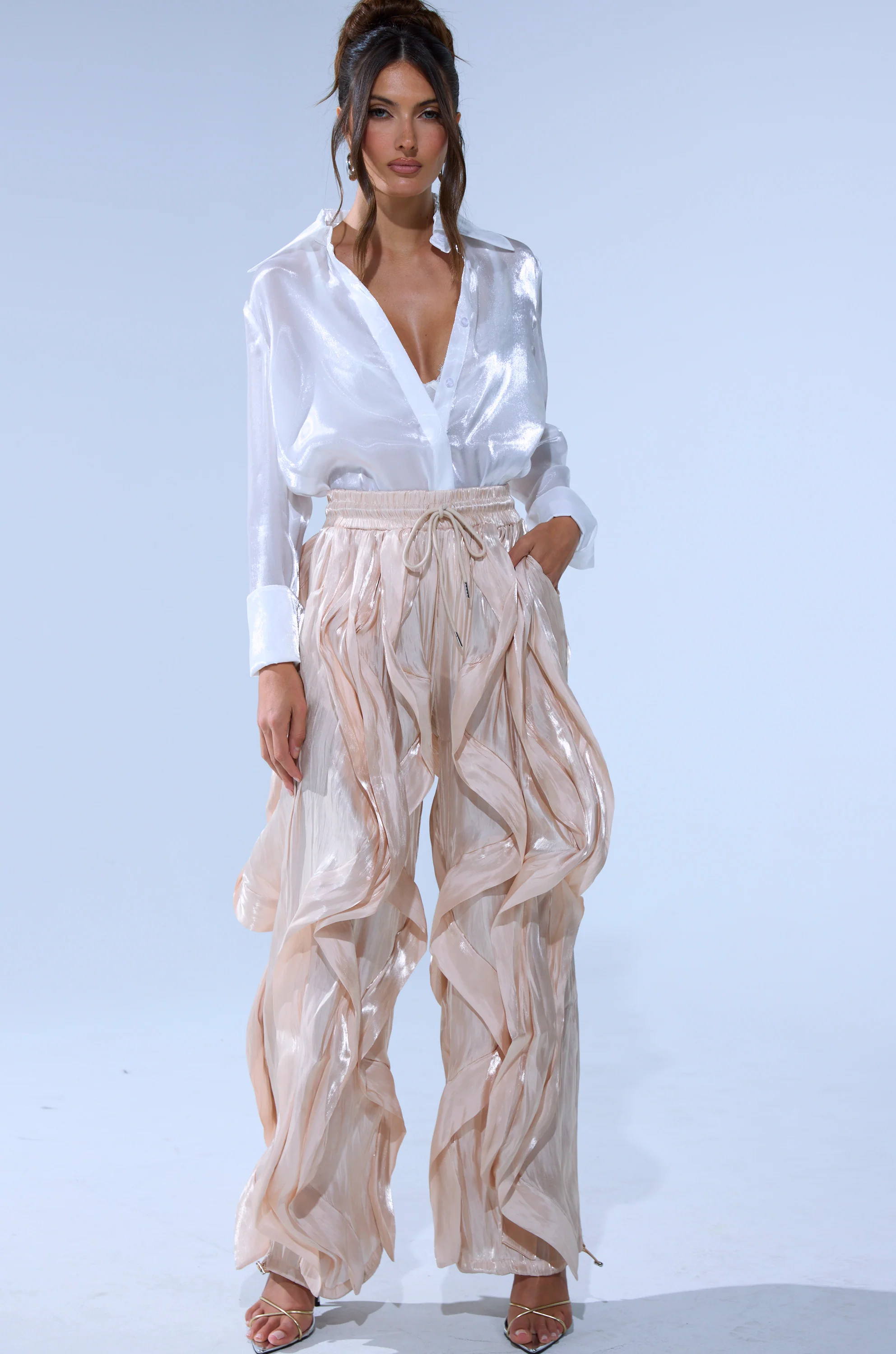 COOLEST ON THE BLOCK SATIN JOGGER - Image 7