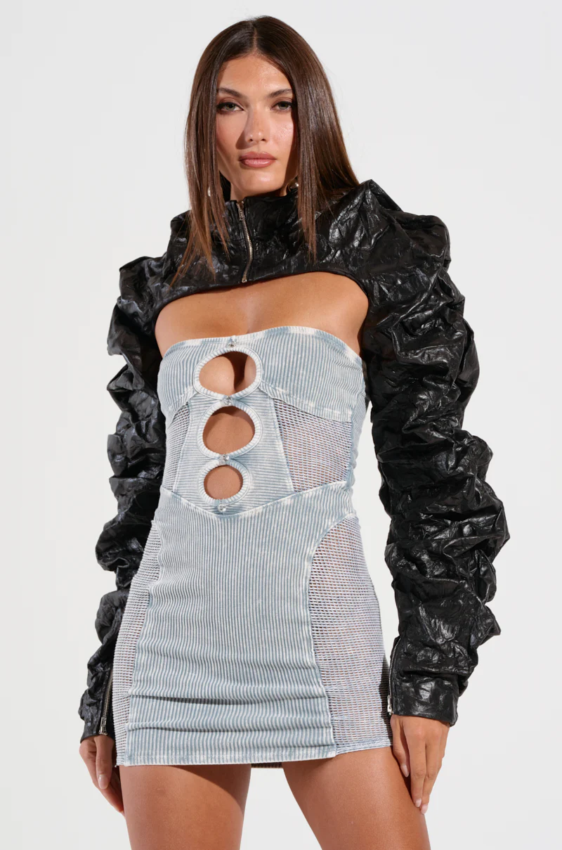 CORA CRINKLE PU BOLERO - Image 2