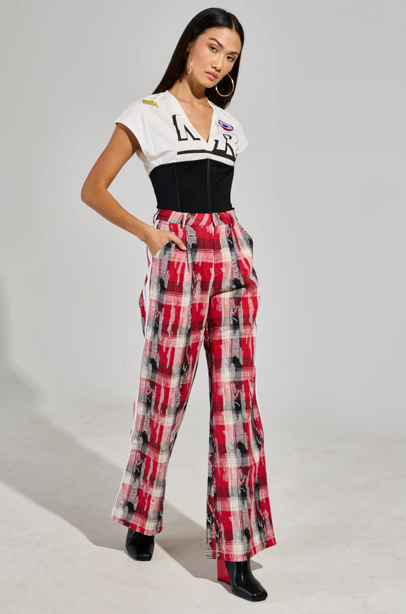 CRAZY LIKE ME PLAID TROUSER - Image 2