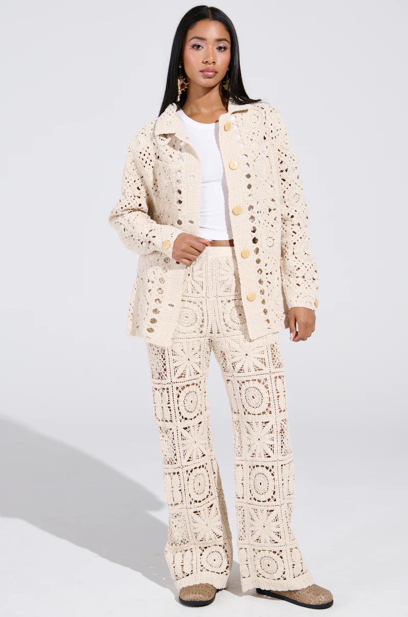 CROCHET KNIT BUTTON UP - Image 7