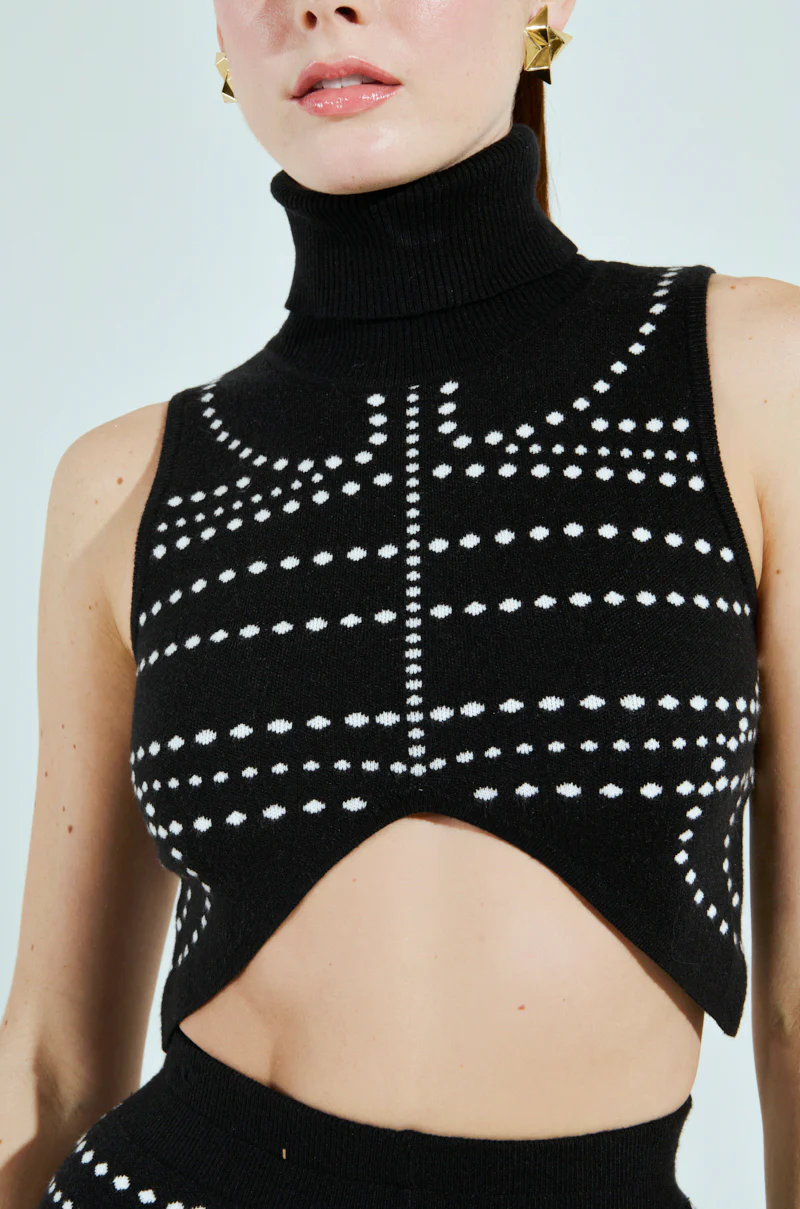 CROPPED DOTTED TURTLENECK SWEATER - Image 11