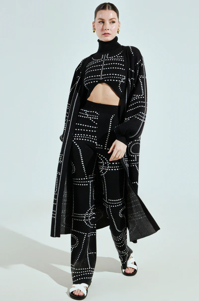 CROPPED DOTTED TURTLENECK SWEATER - Image 9