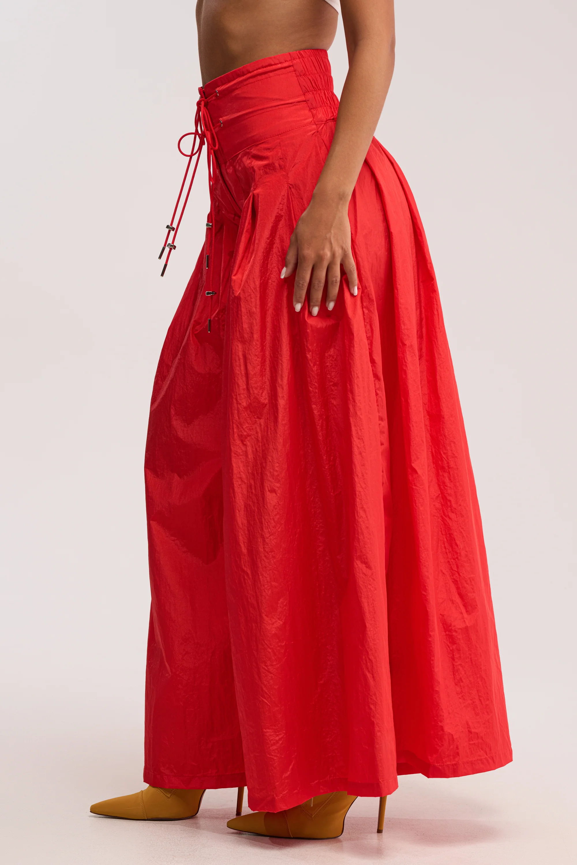 DANCE THE NIGHT AWAY PALAZZO PANT IN RED - Image 3