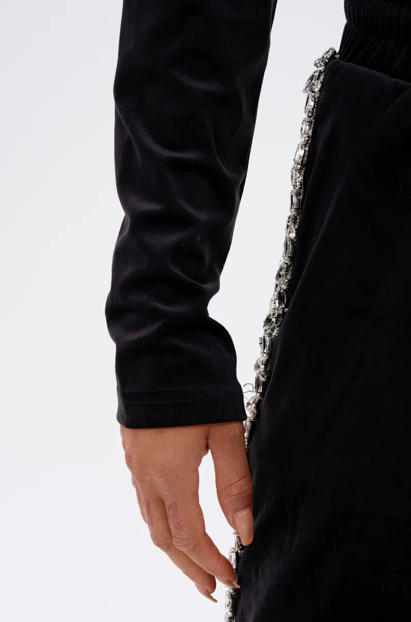 DARA RHINESTONE MOCK NECK ZIP-UP SWEATSHIRT - Image 11