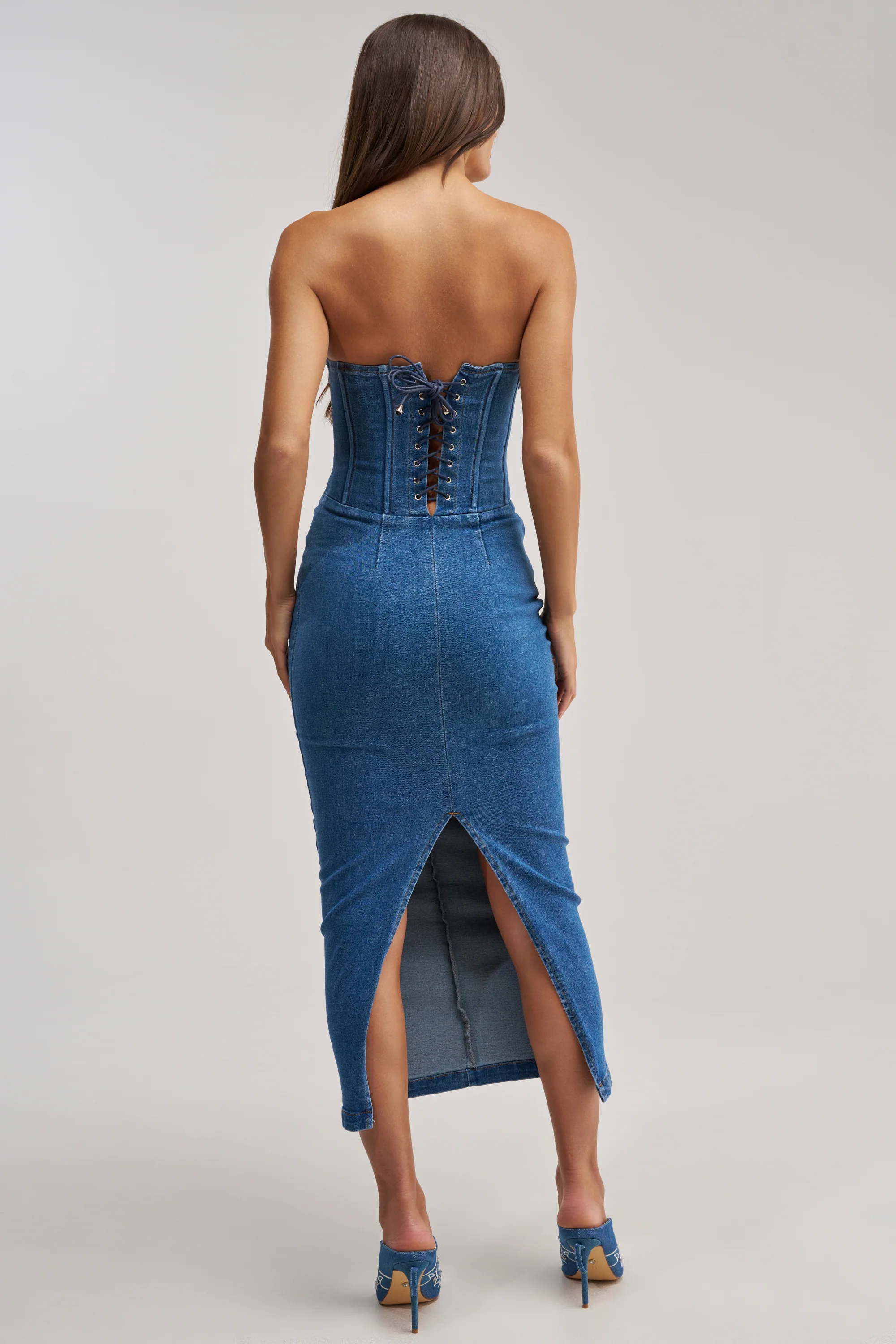 DAYDREAM IN DENIM STRAPLESS MAXI DRESS - Image 5