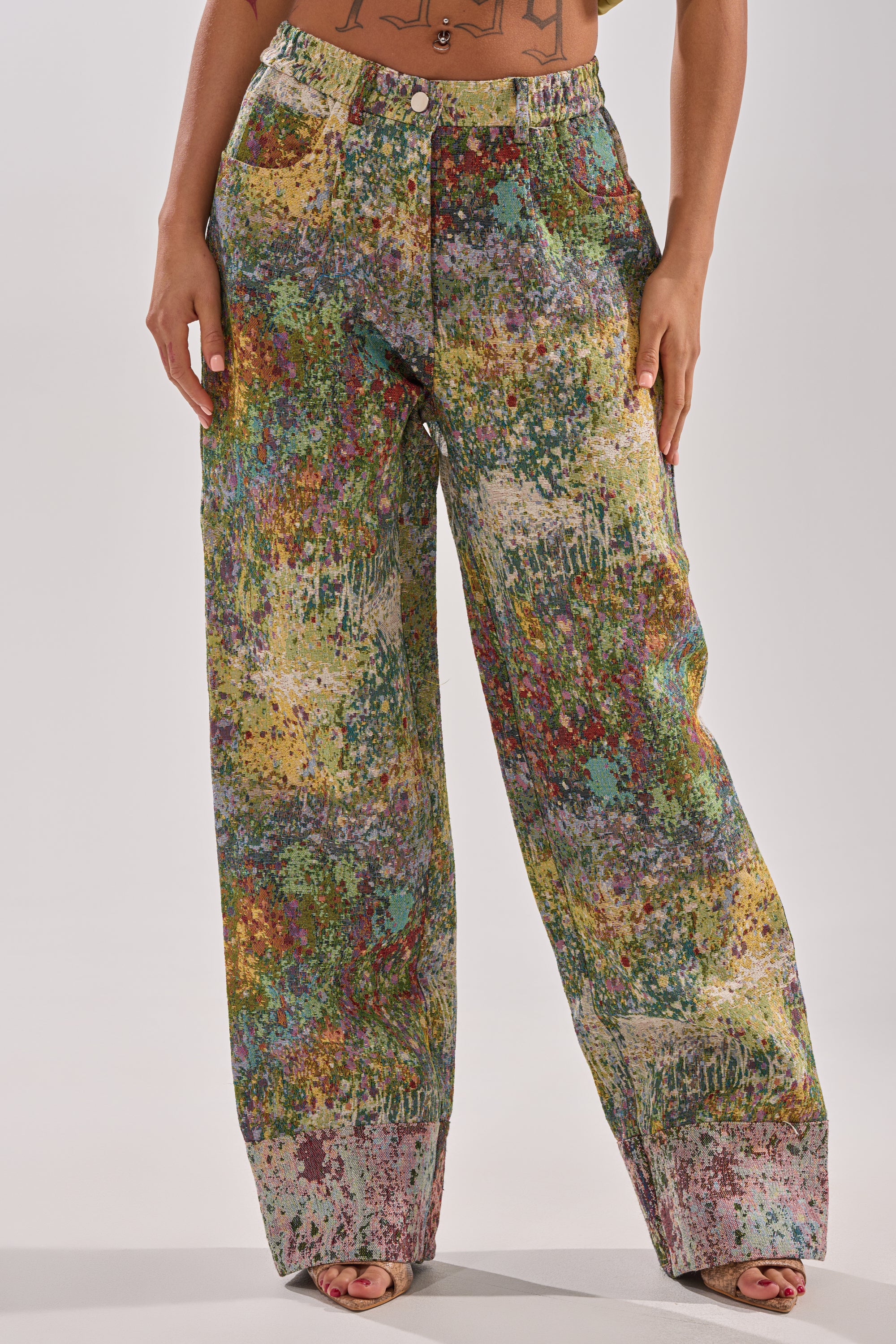 DEEP IN THE SEA BROCADE TROUSER - Image 2