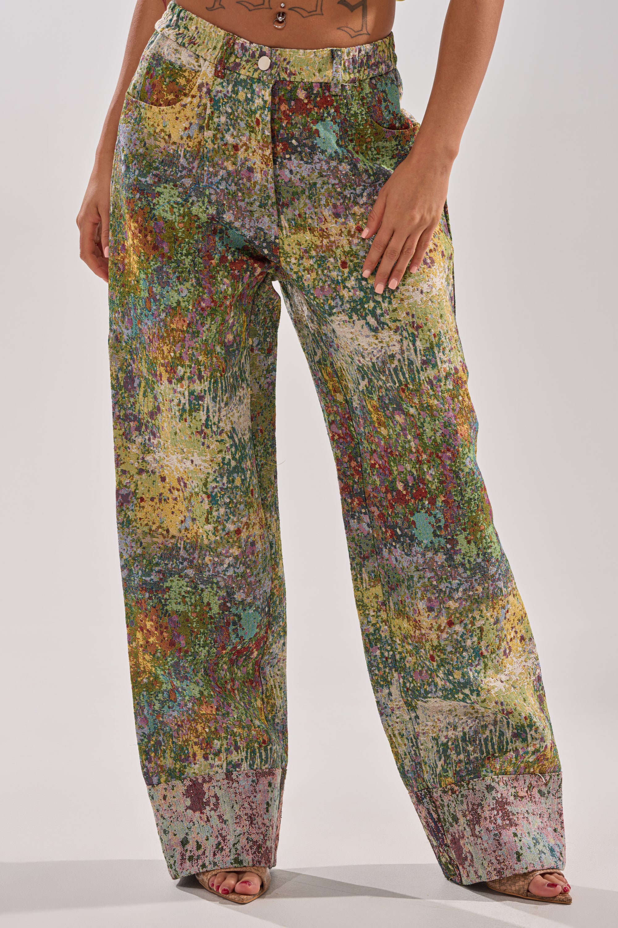 DEEP IN THE SEA BROCADE TROUSER - Image 3