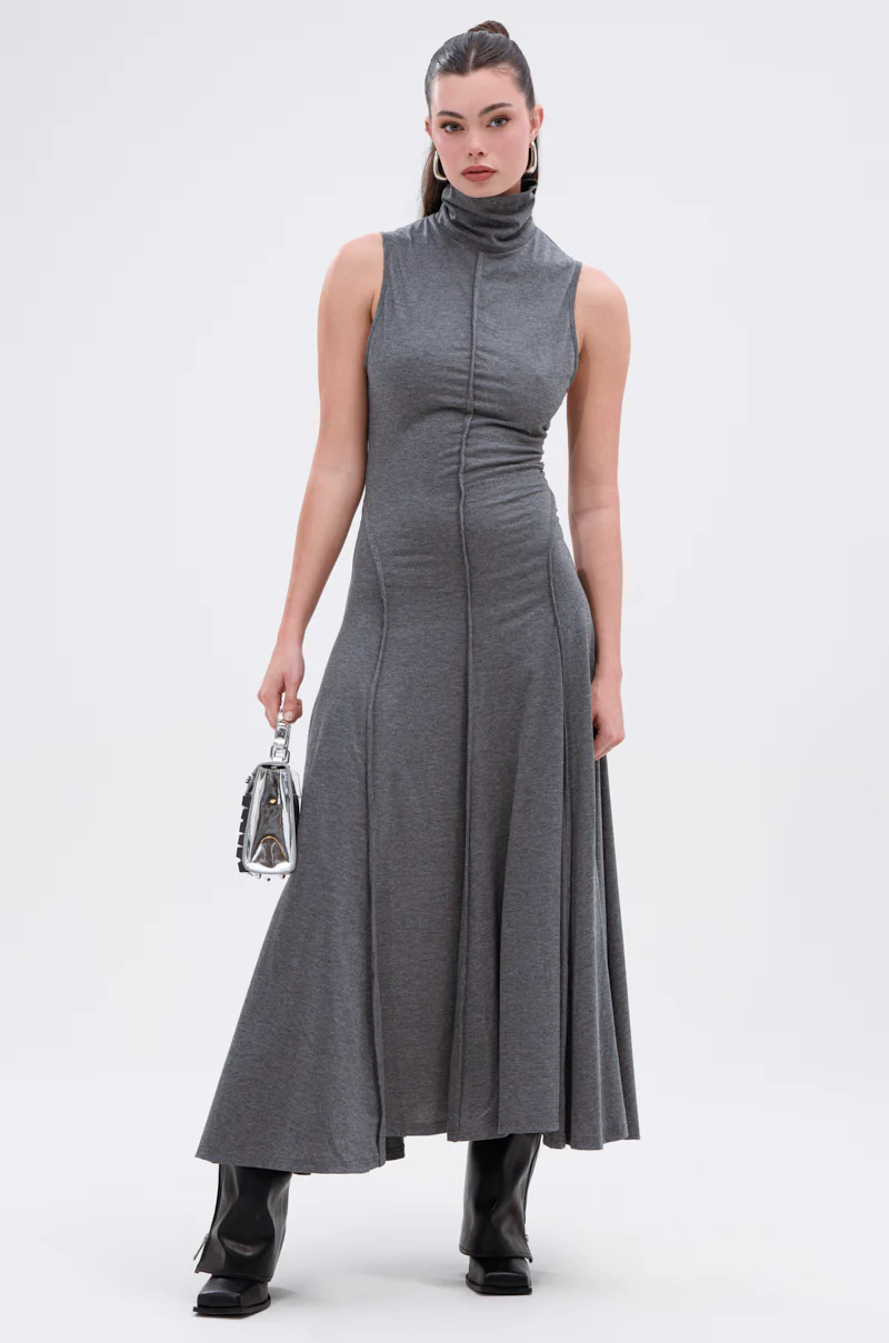 DONT GIVE UP MOCK NECK KNIT MAXI DRESS - Image 2