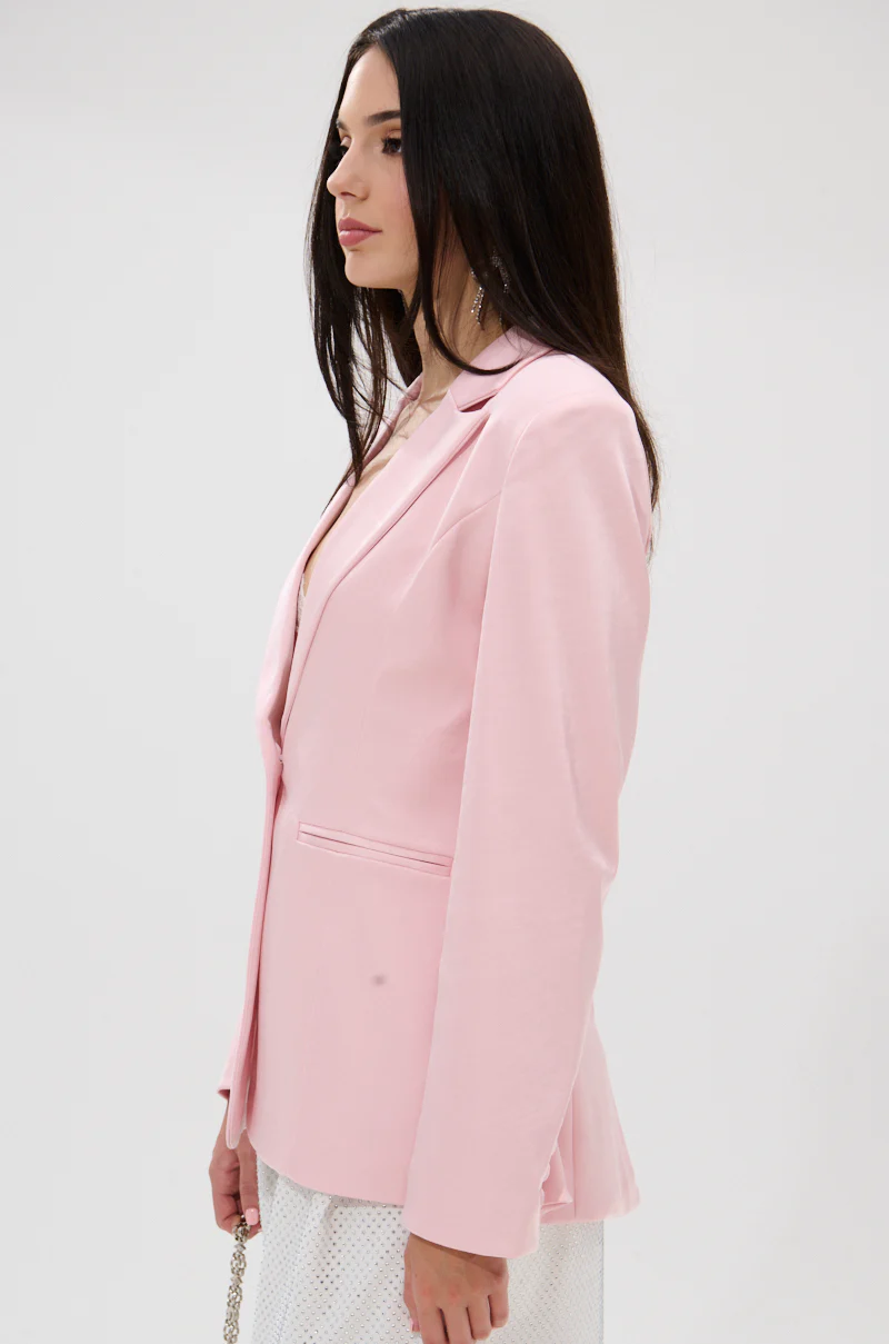 DON'T MAKE ME BLUSH SATIN BLAZER - Image 4