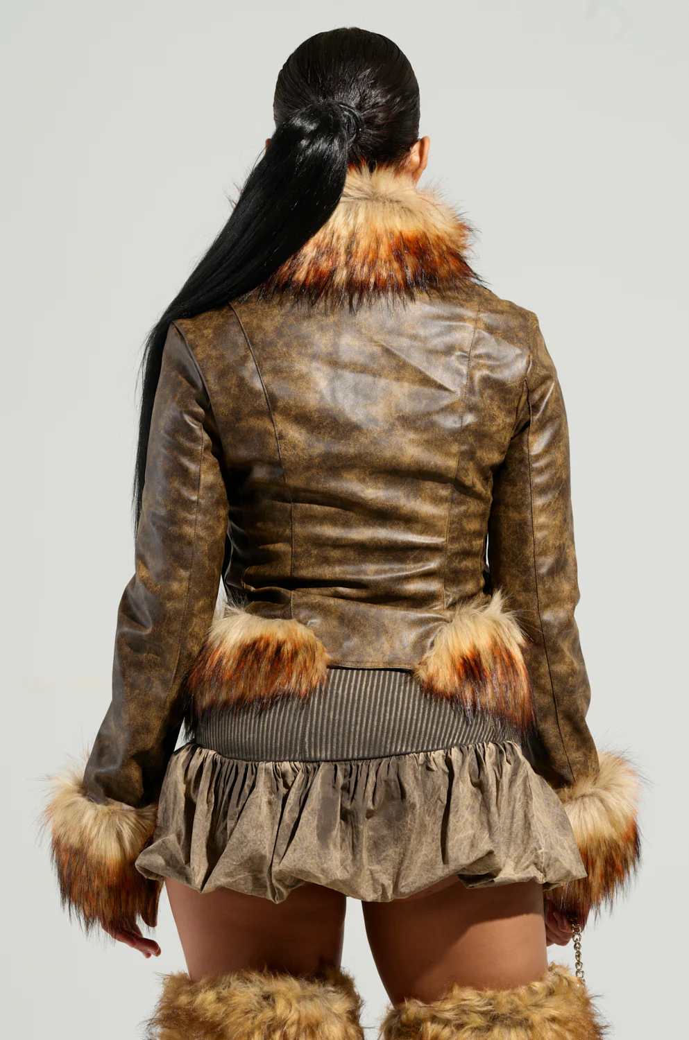 DOWN BAD FUR TRIM MOTO - Image 5