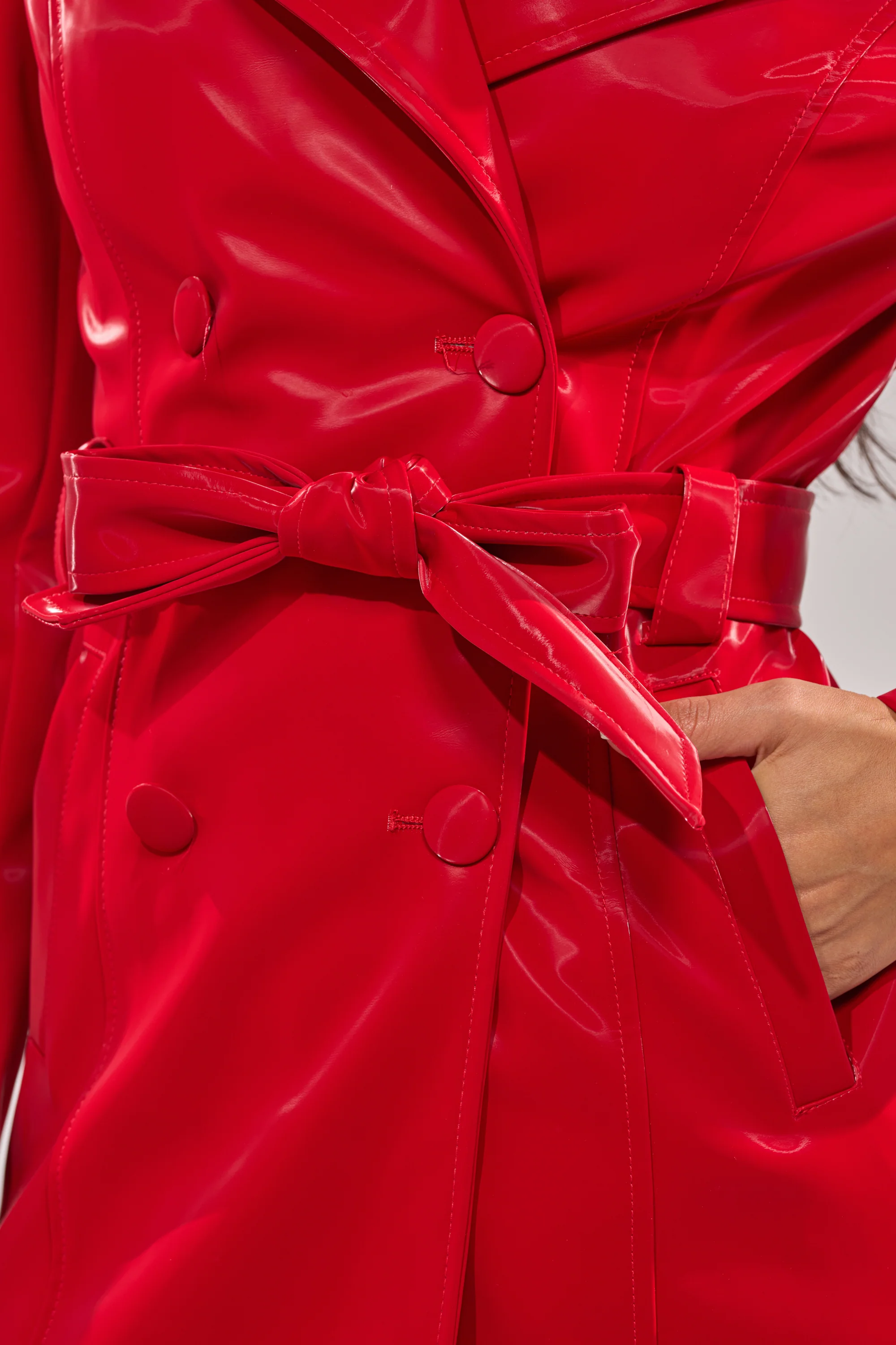 DOZEN ROSES LIQUID VELVET TRENCH - Image 14