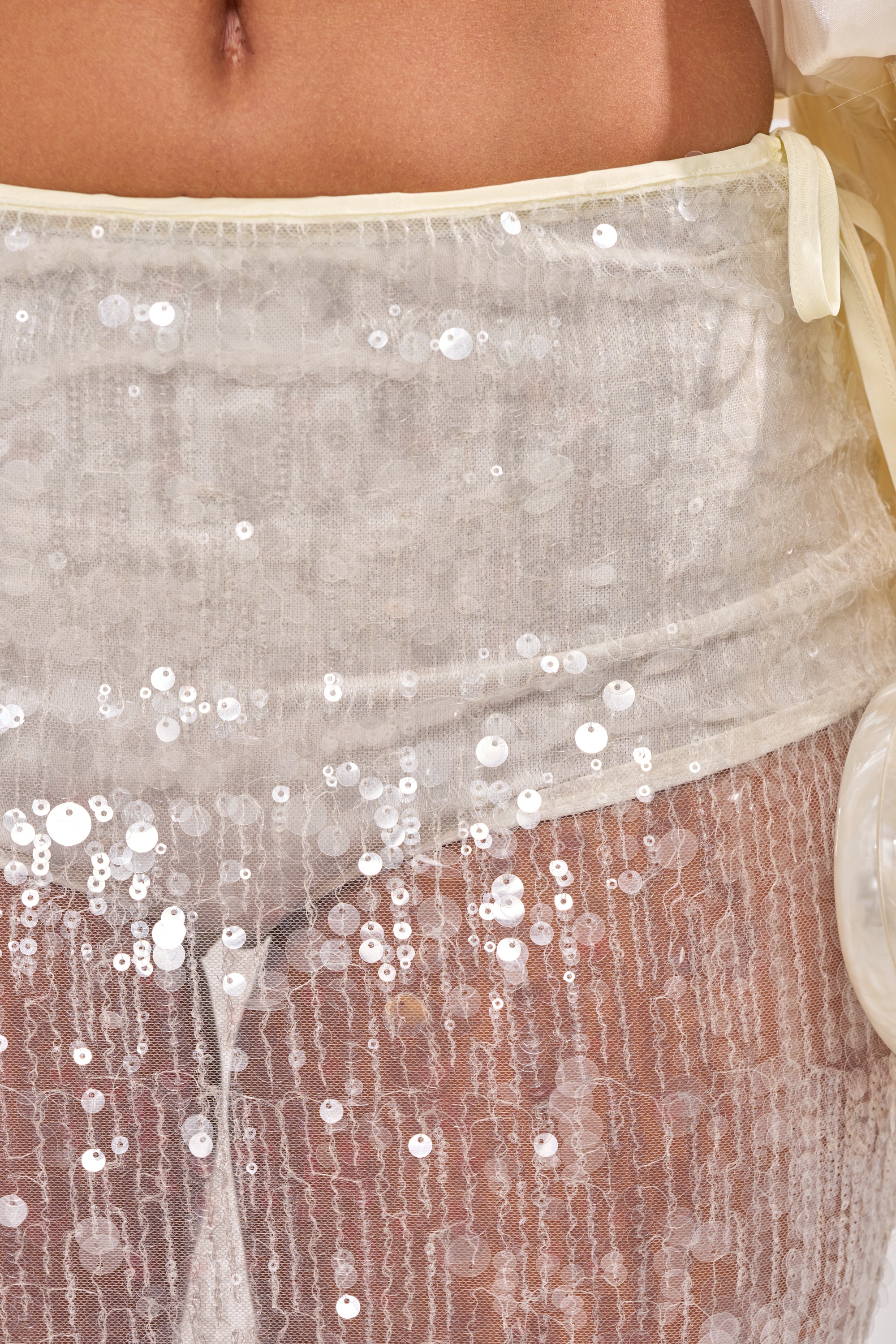 DRIPPING IN RHINESTONES MAXI SKIRT - Image 8
