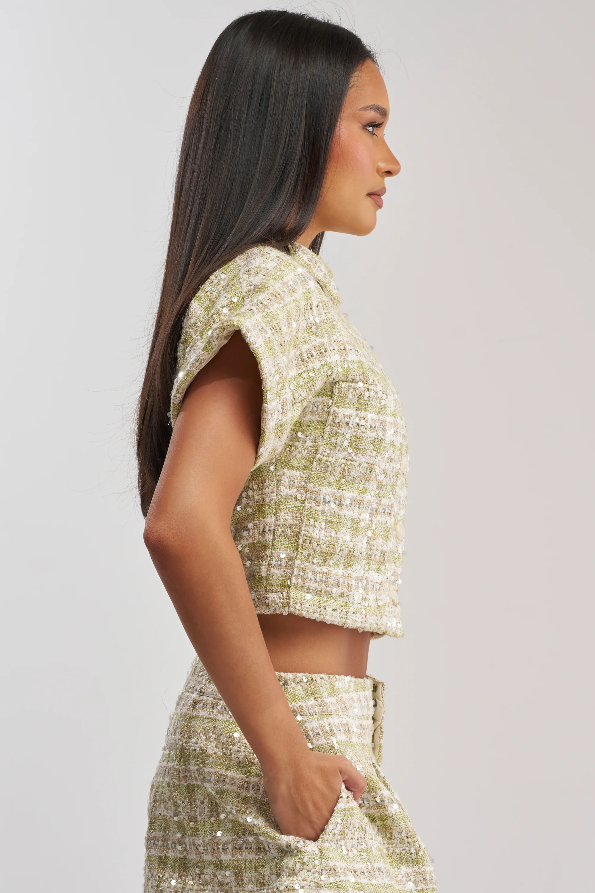 EASY TO LOVE TWEED BUTTON DOWN - Image 4