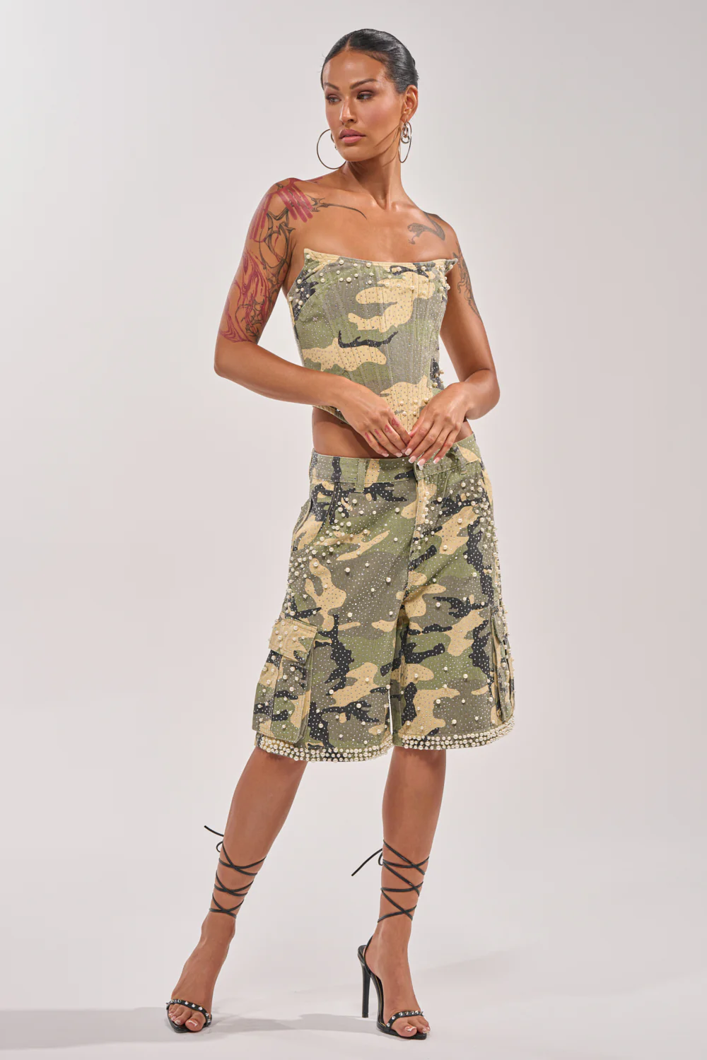 EMBELLISHED CAMO CORSET - Image 7