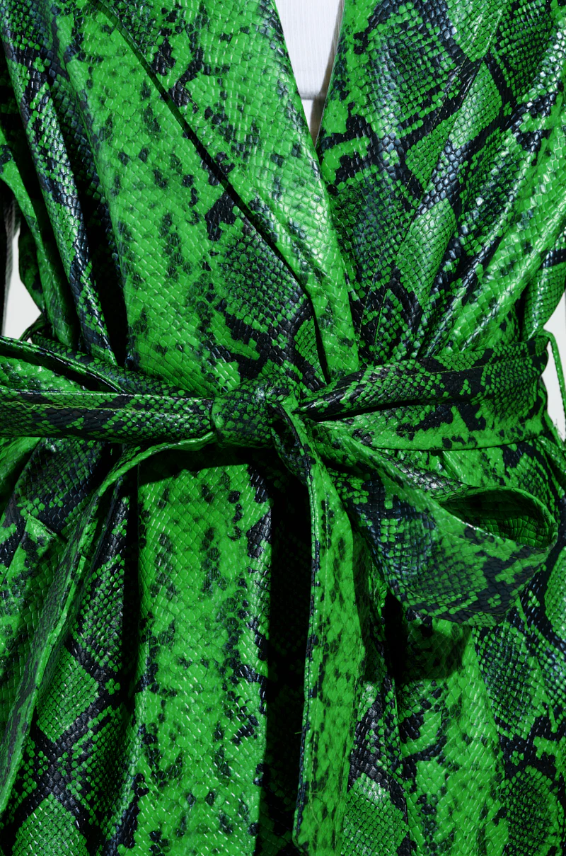 ENVY SNAKE PRINT TRENCH - Image 6