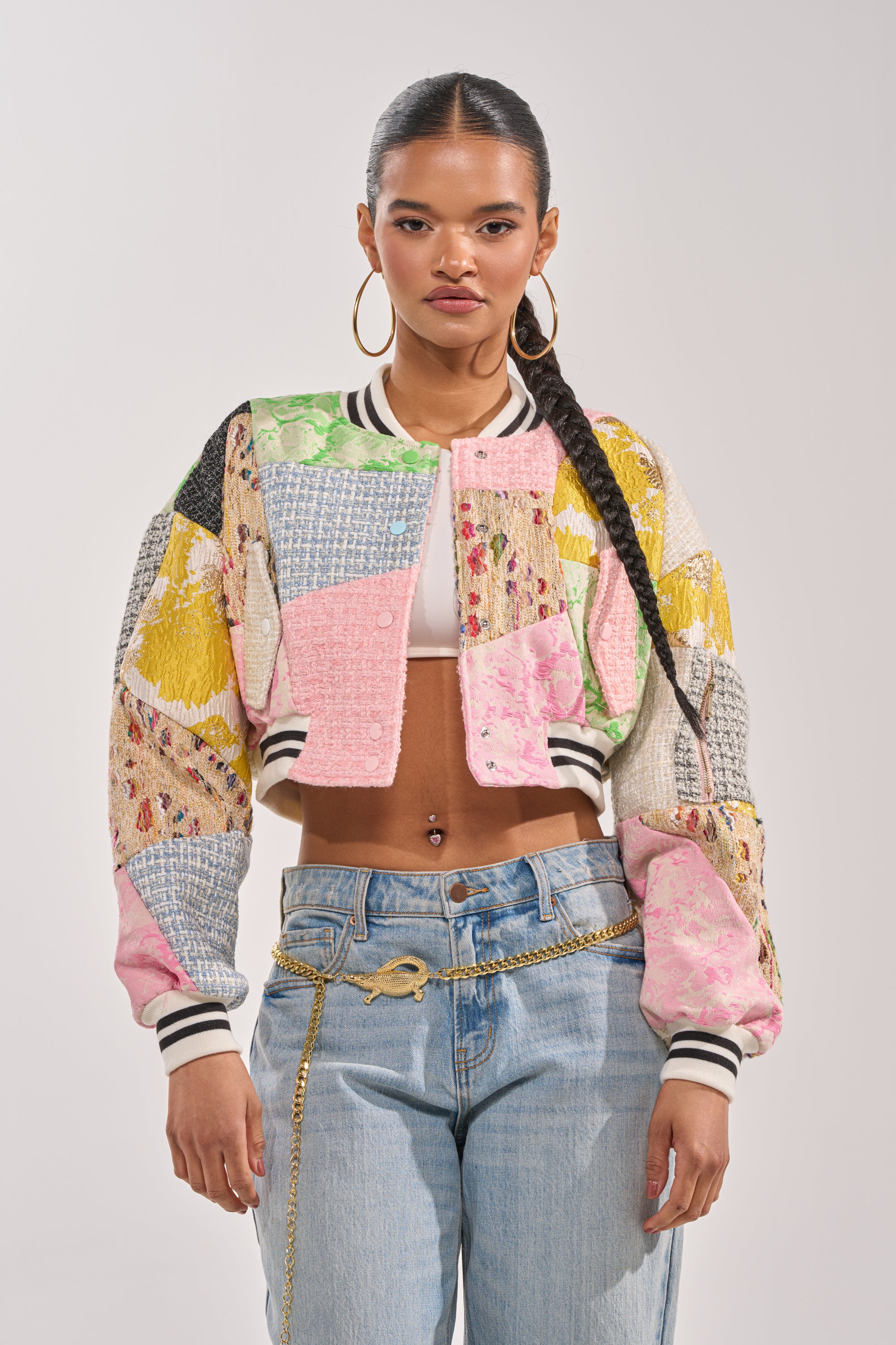 ESTELLE PATCHWORK BOMBER - Image 2