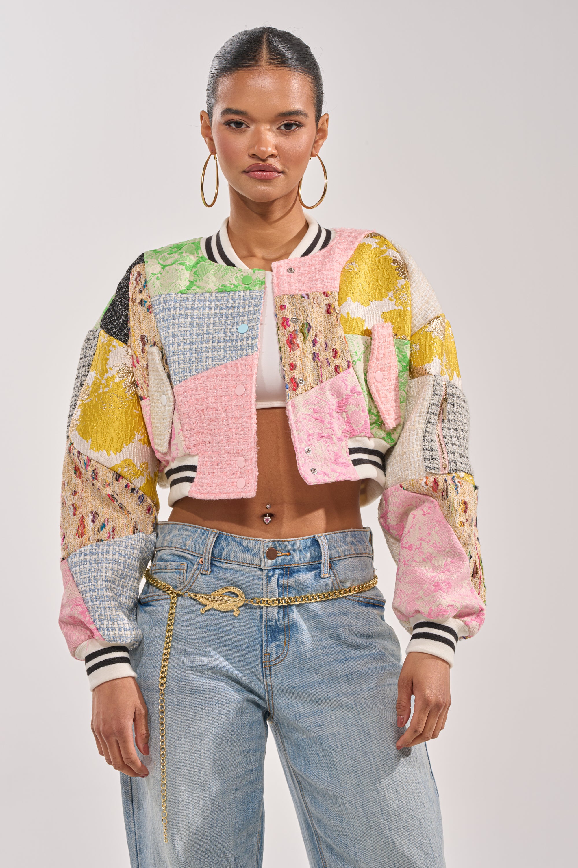 ESTELLE PATCHWORK BOMBER - Image 3