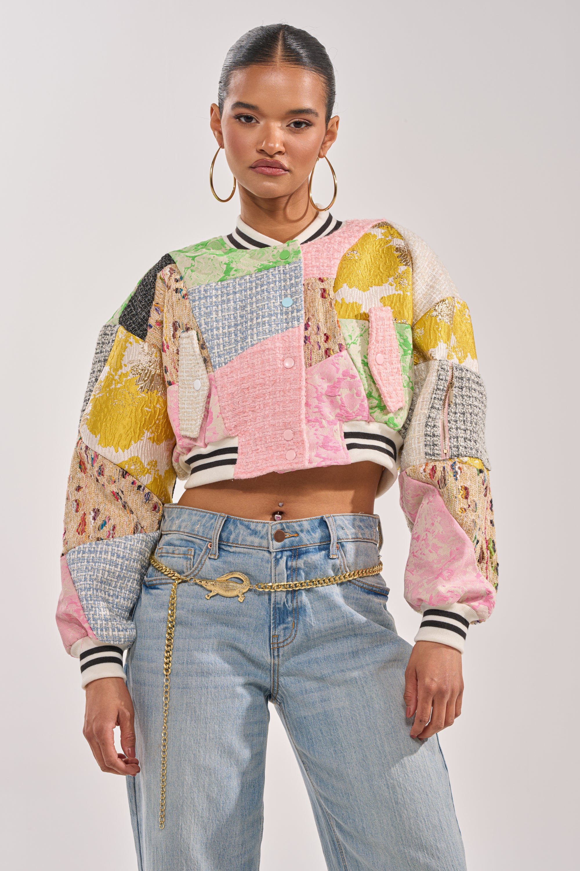 ESTELLE PATCHWORK BOMBER - Image 4