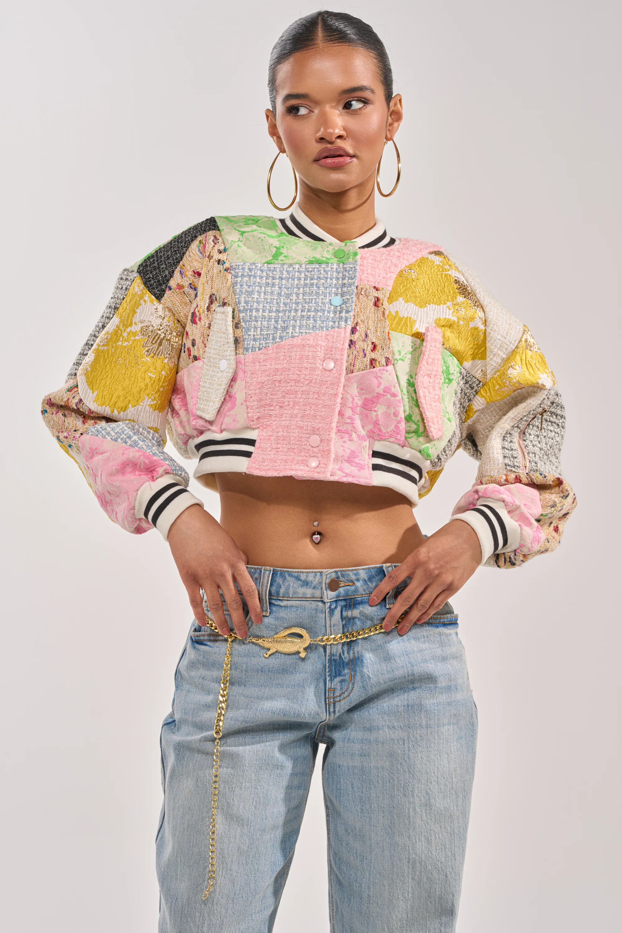 ESTELLE PATCHWORK BOMBER - Image 5