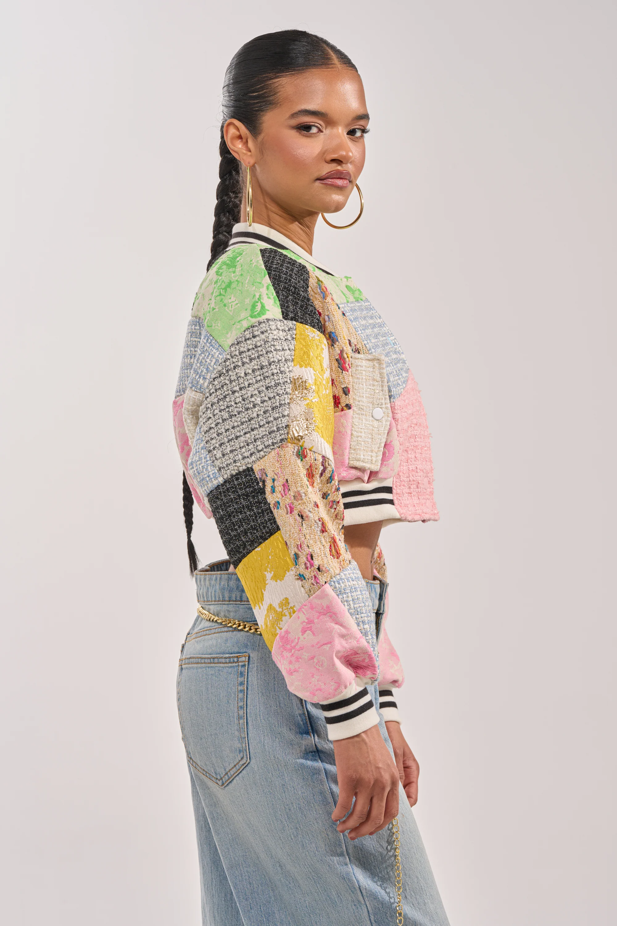 ESTELLE PATCHWORK BOMBER - Image 6