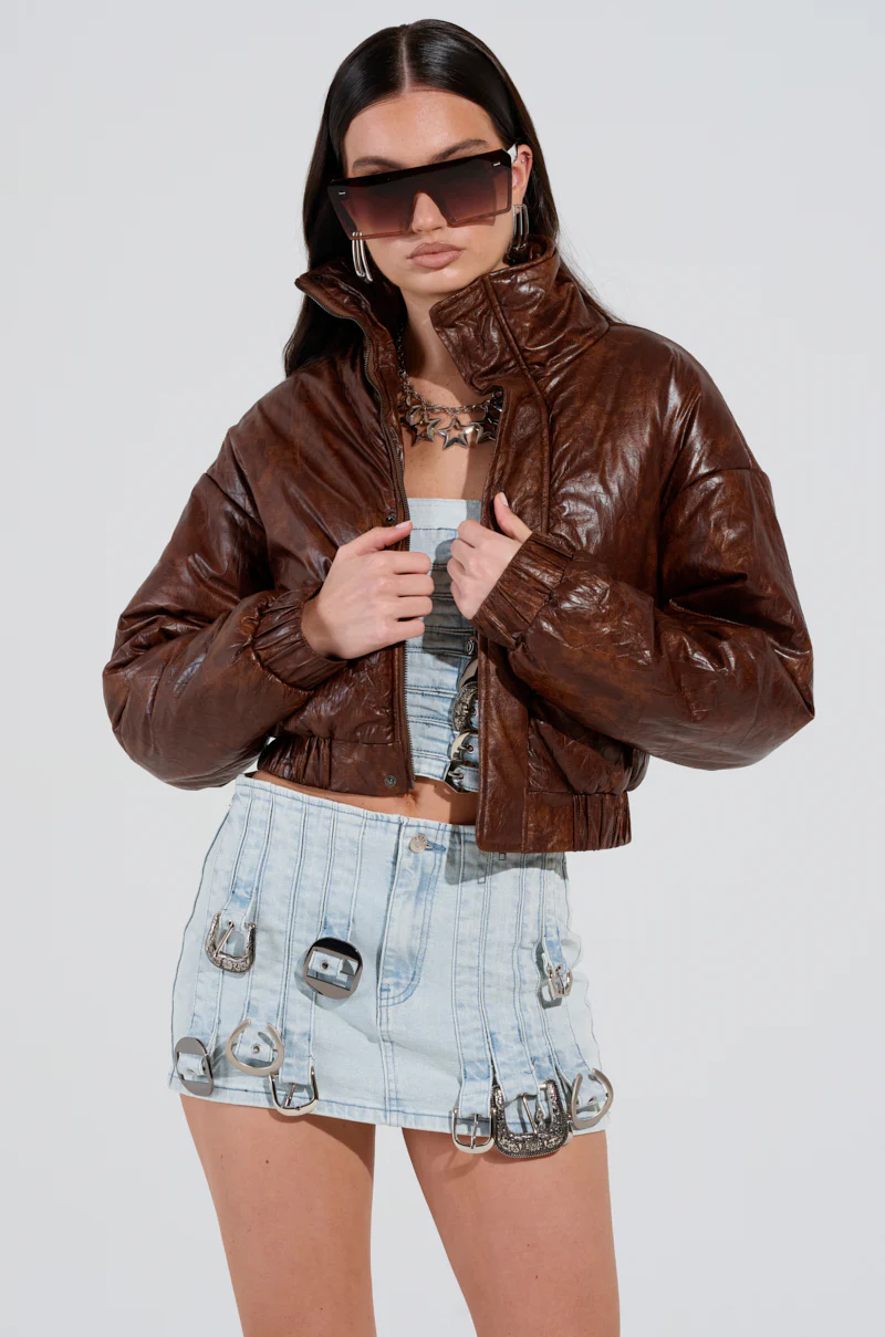 EYES OF THE NIGHT PUFFER JACKET - Image 2