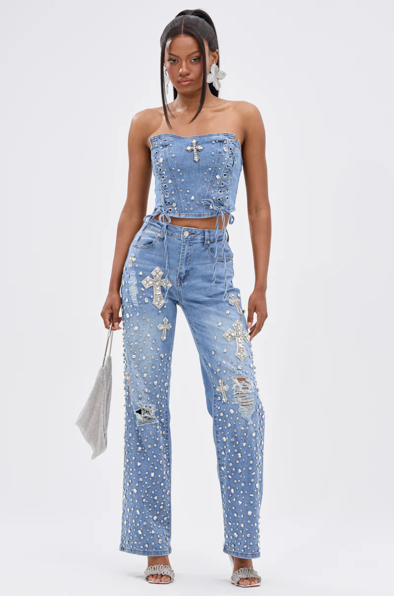 FEELING GRATEFUL RHINESTONE CORSET - Image 5