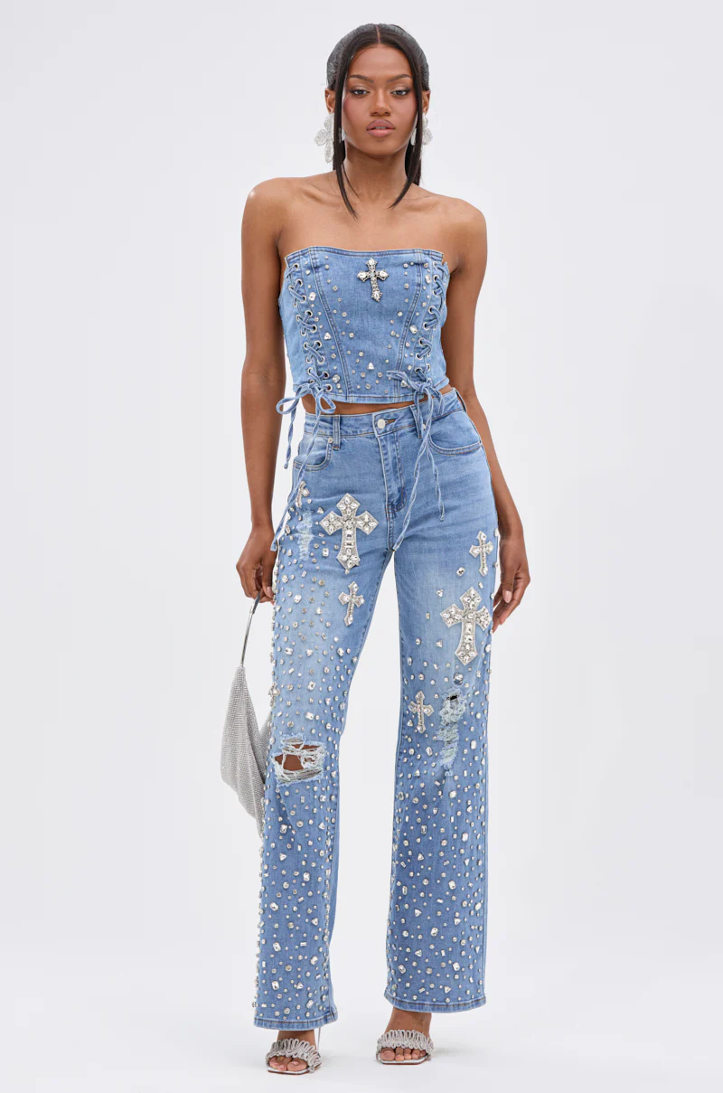 FEELING GRATEFUL RHINESTONE CORSET - Image 6