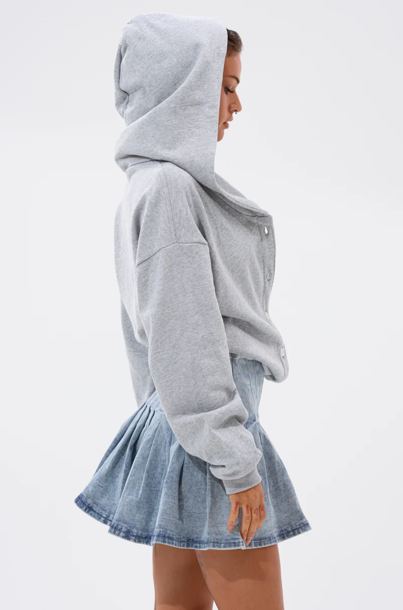 FELT CUTE SWEATSHIRT DENIM MINI DRESS - Image 6