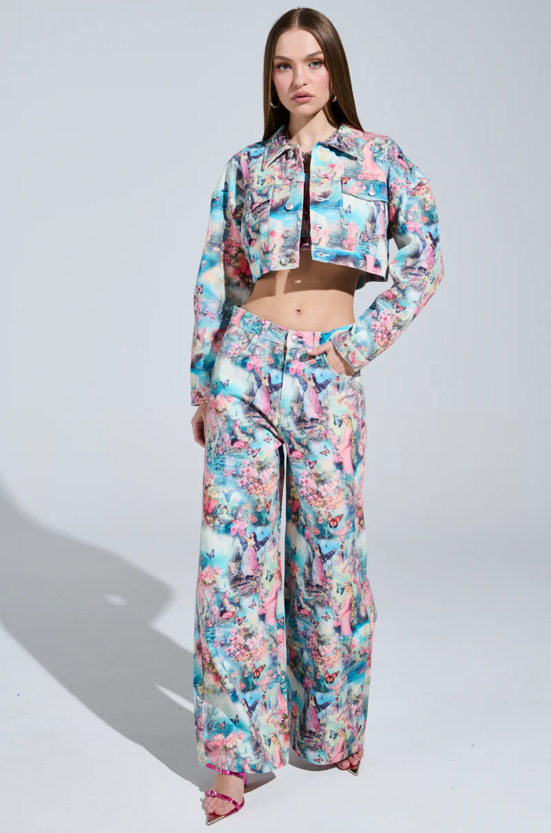 FEMALE FANTASY PRINTED DENIM JACKET - Image 6