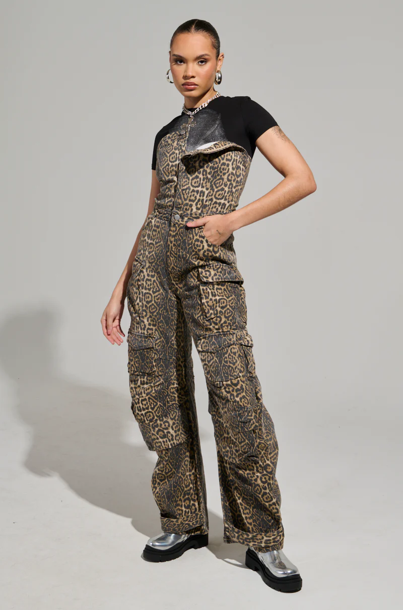 FIERCE ENERGY ONLY LEOPARD JUMPSUIT