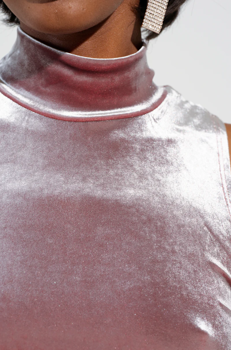 FLAUNT IT VELVET MOCK NECK BLOUSE - Image 9