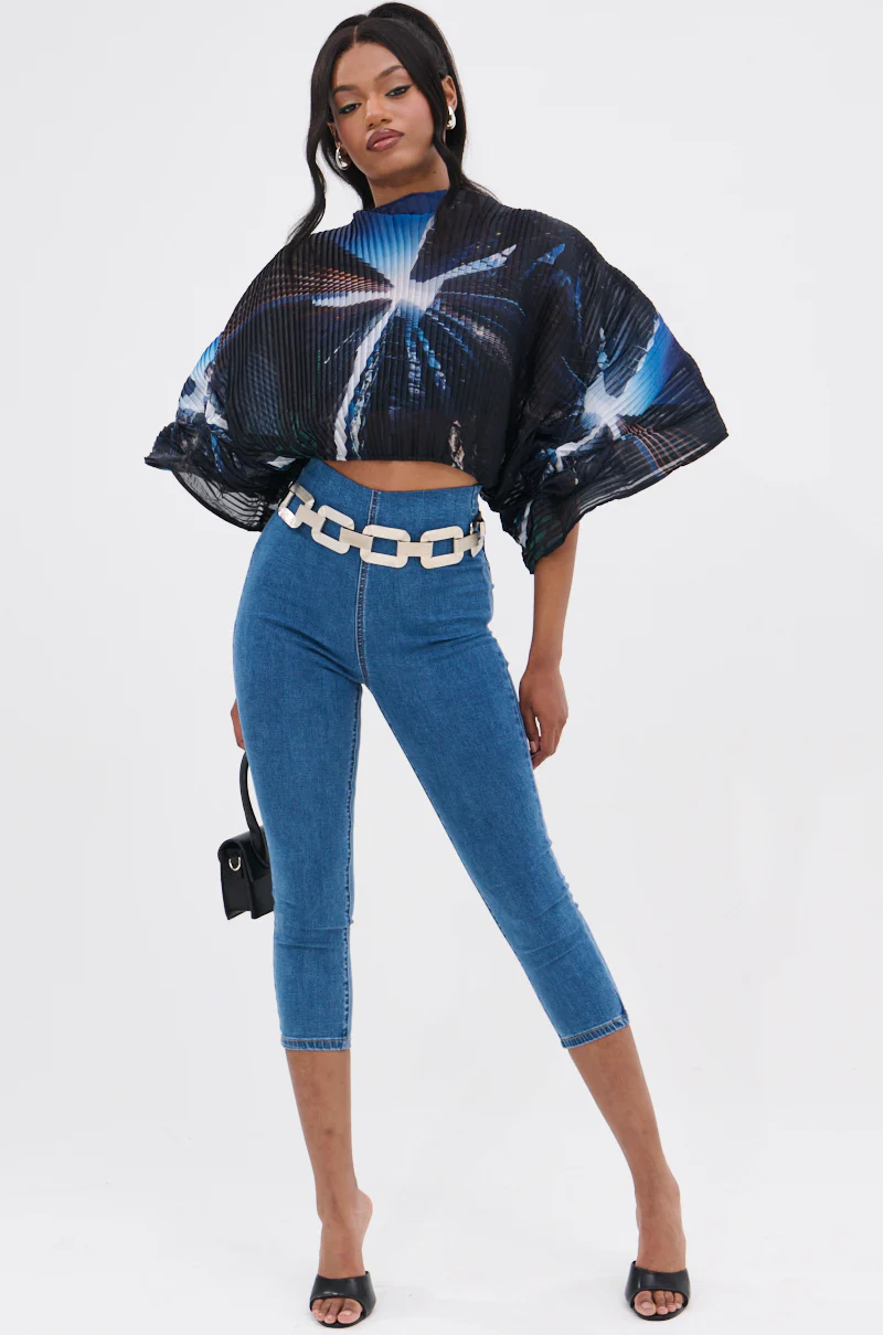 FLEX FIT MEDIUM WASH CAPRI - Image 7