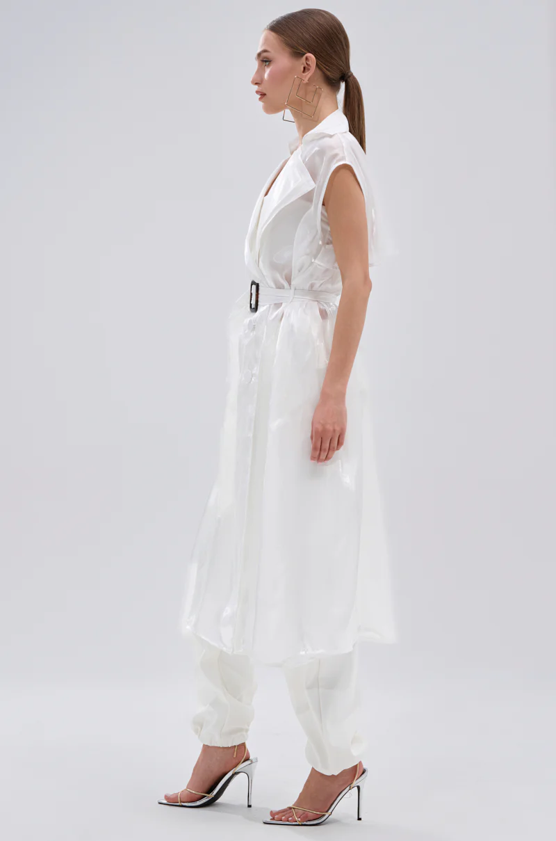FLOATING ORGANZA TRENCH VEST - Image 7