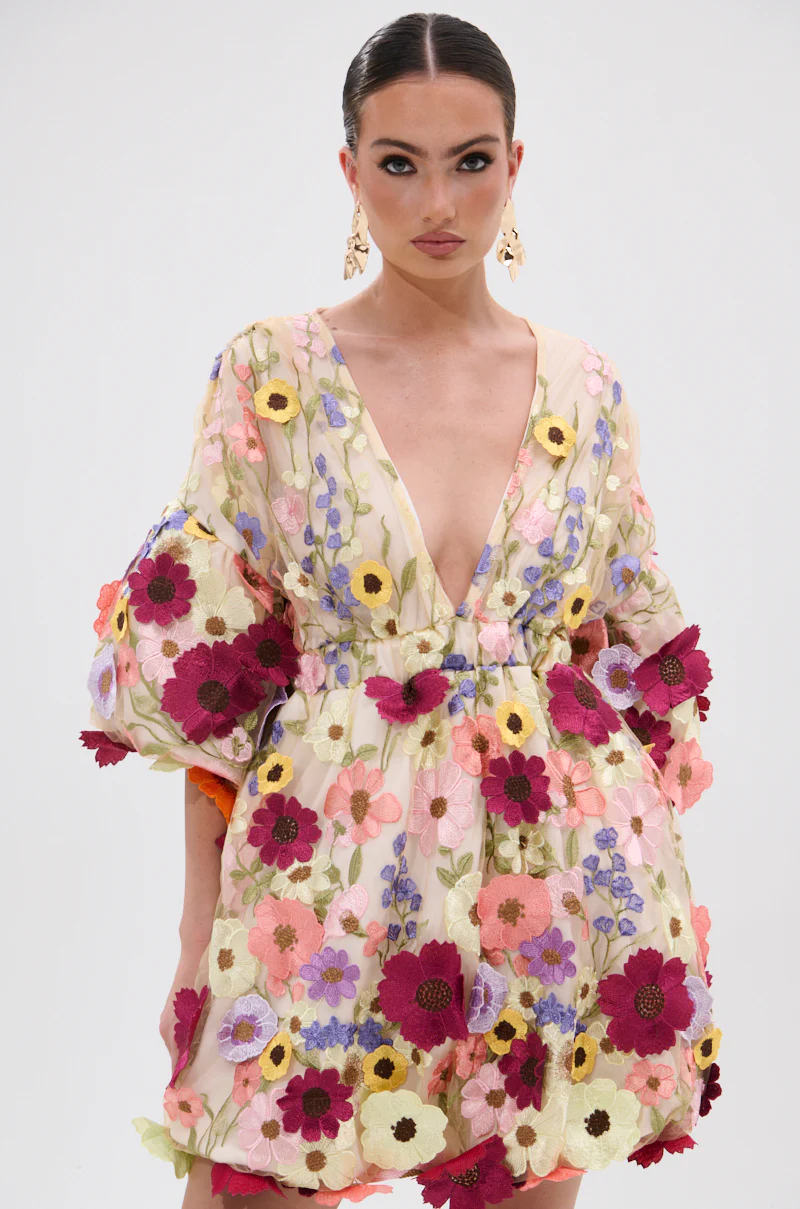 FLORAL BABY MINI DRESS - Image 3