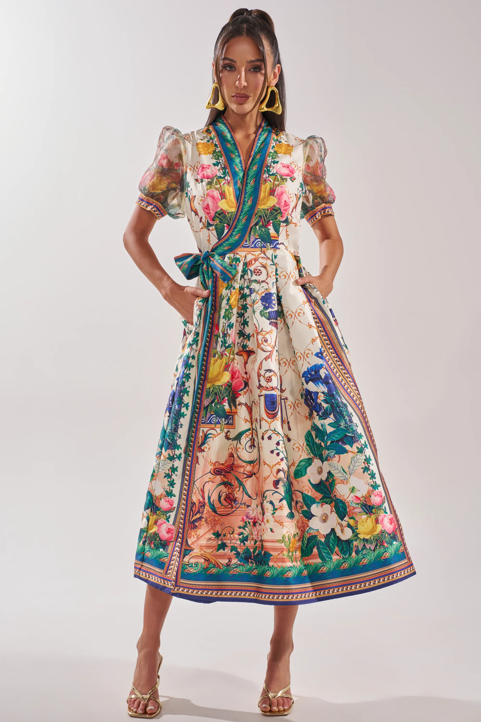 FLOWER GIRL SATIN MAXI DRESS - Image 2