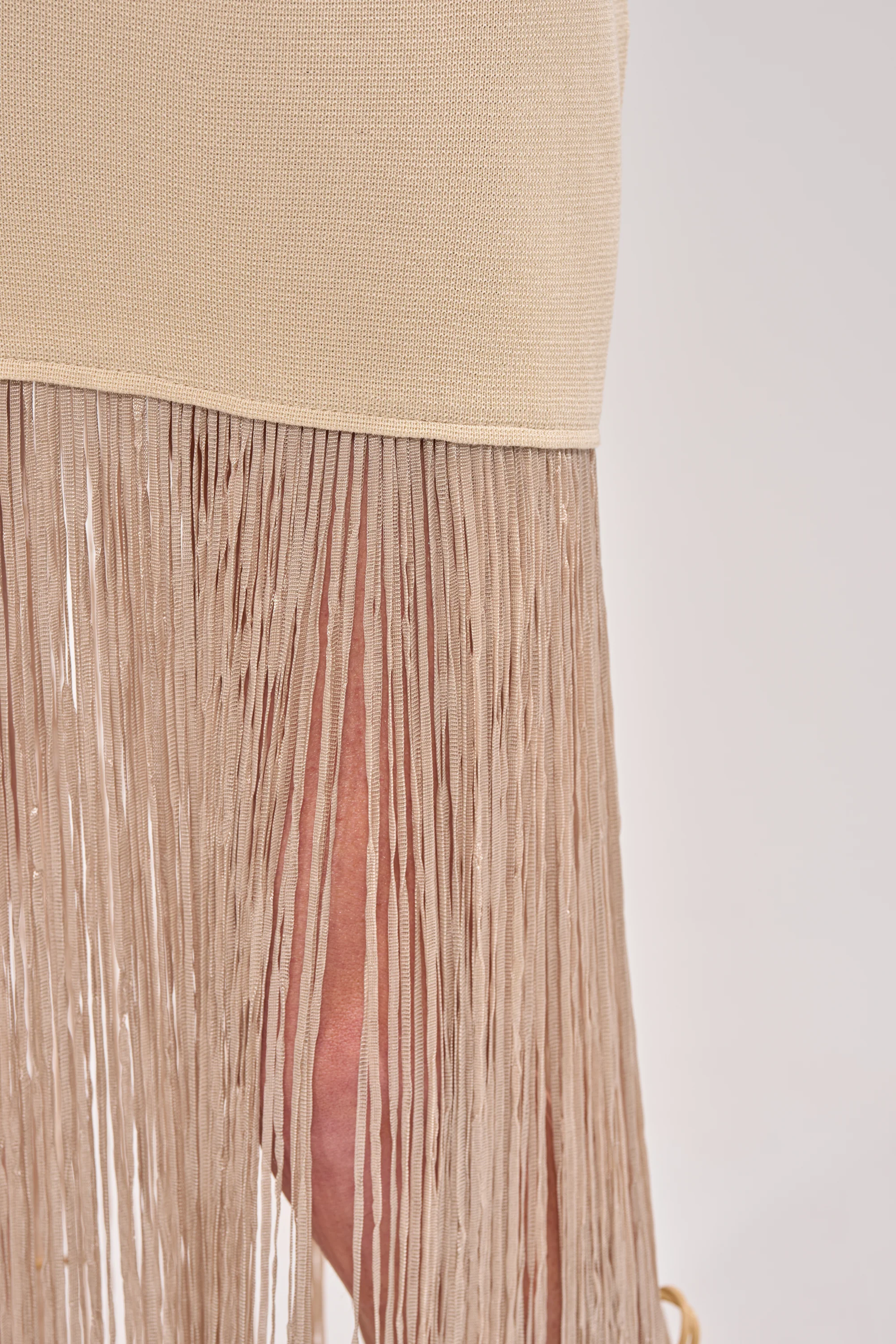 FLY AWAY KNIT MIDI DRESS WITH FRINGE - Image 6