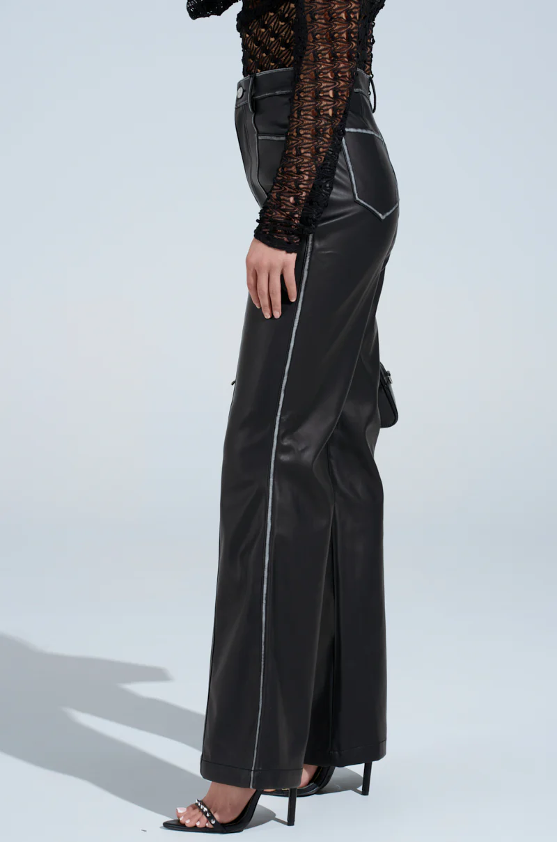 FLY GIRL FAUX LEATHER PANT - Image 3