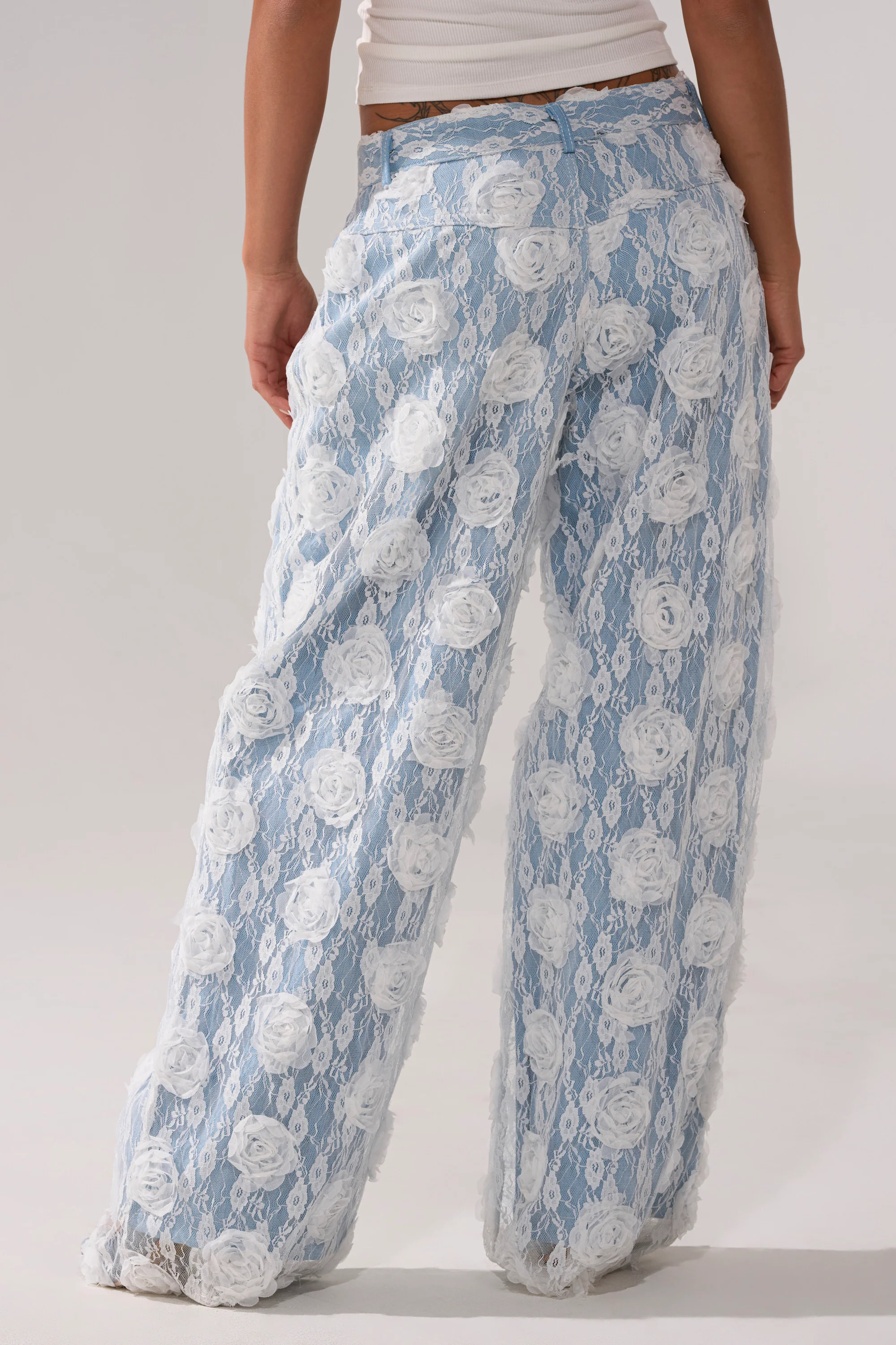 FOLLOW MY LEAD APPLIQUE WIDE LEG DENIM - Image 5