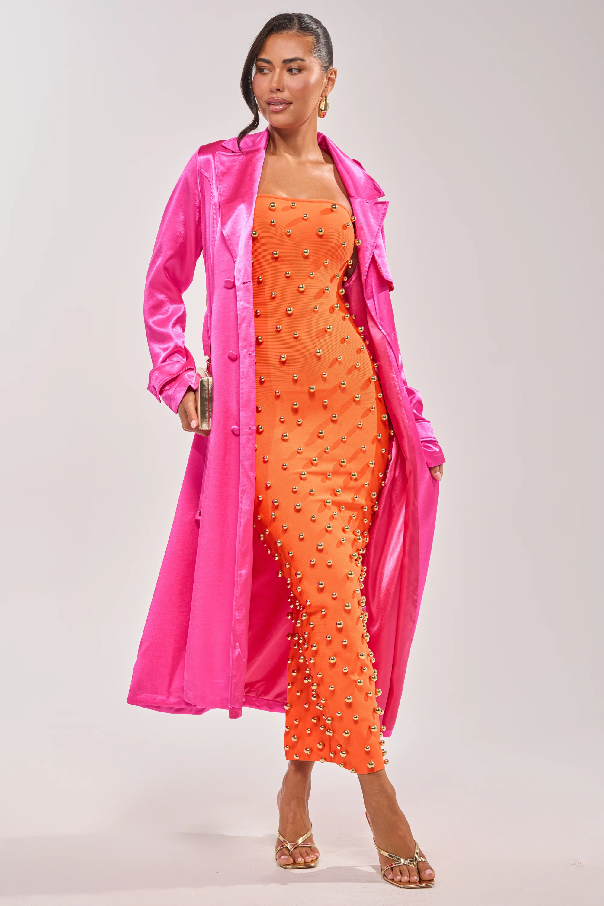 FOR THE DRAMA SATIN TRENCH - Image 5